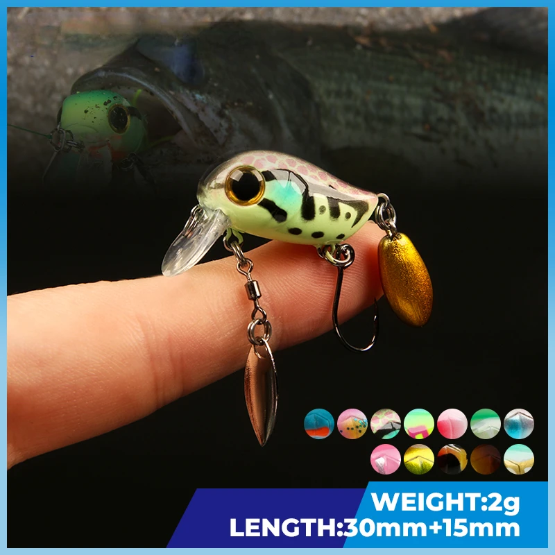 Fishing Lure Crankbait - Micro Crankbaits Flutuantes, Isca de Despertar