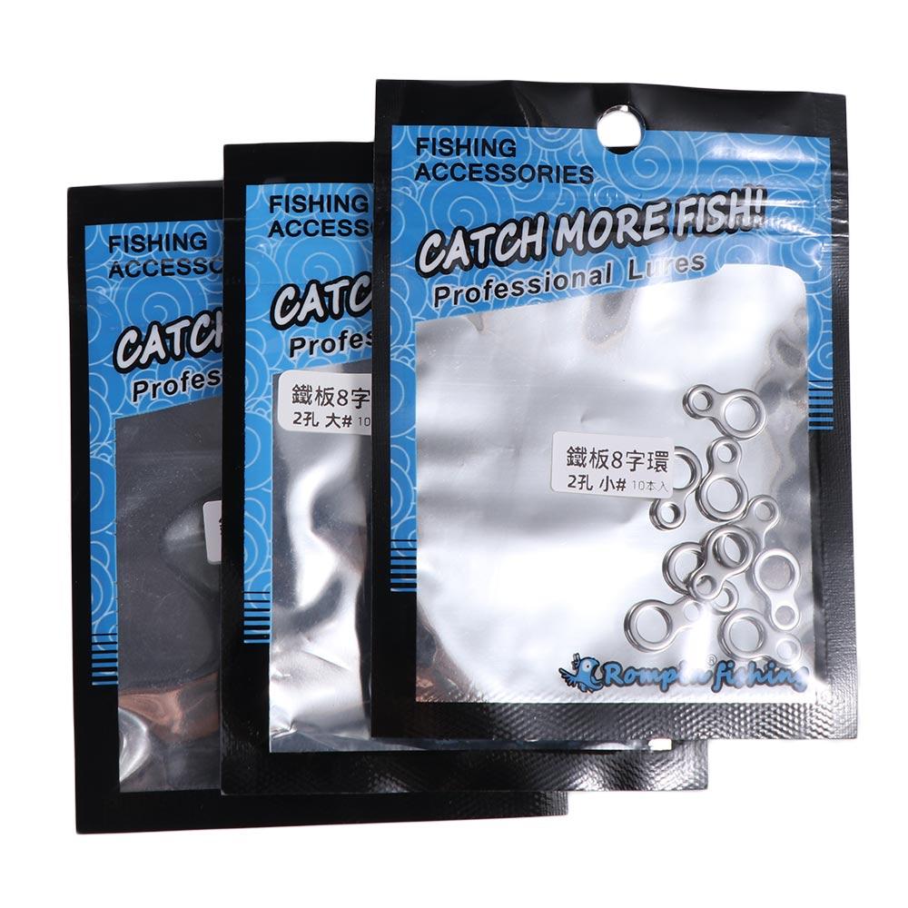 Fishing Lure Jig - 10 Peças Anéis Sólidos de Aço