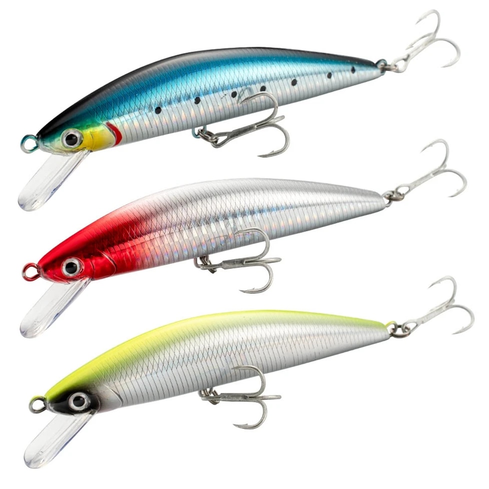 Fishing Lure Crankbait - Sinking Minnow Fishing Lure, Strong Treble