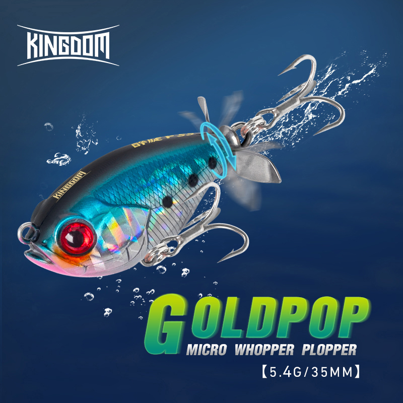 Kingdom-popper isca com hélice - Fishing Lure Popper avaliação e preço