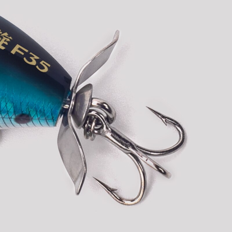 Kingdom-popper isca com hélice - Fishing Lure Popper avaliação e preço