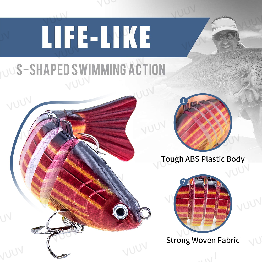 10 Iscas Articuladas Multi-Seg - Fishing Lure Swimbait avaliação e preço