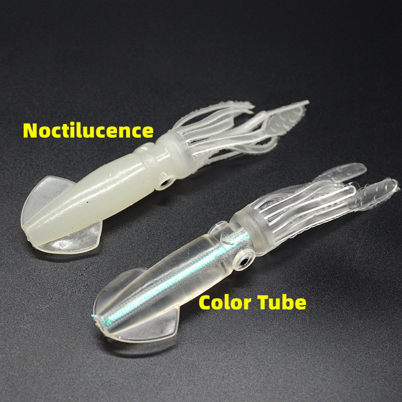 Noctilucência/tubo de cor lula - Fishing Lure Soft Plastic avaliação e preço