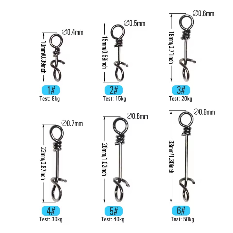 50 Peças de Clipes de Mola de  - Fishing Lure Accessories avaliação e preço