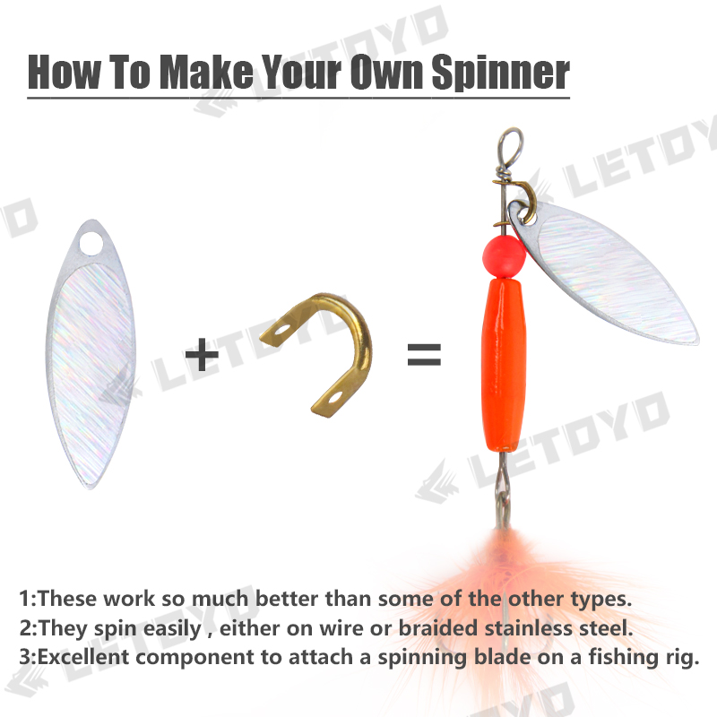 Letoyo 100 peças de presilhas  - Fishing Lure Spinner avaliação e preço
