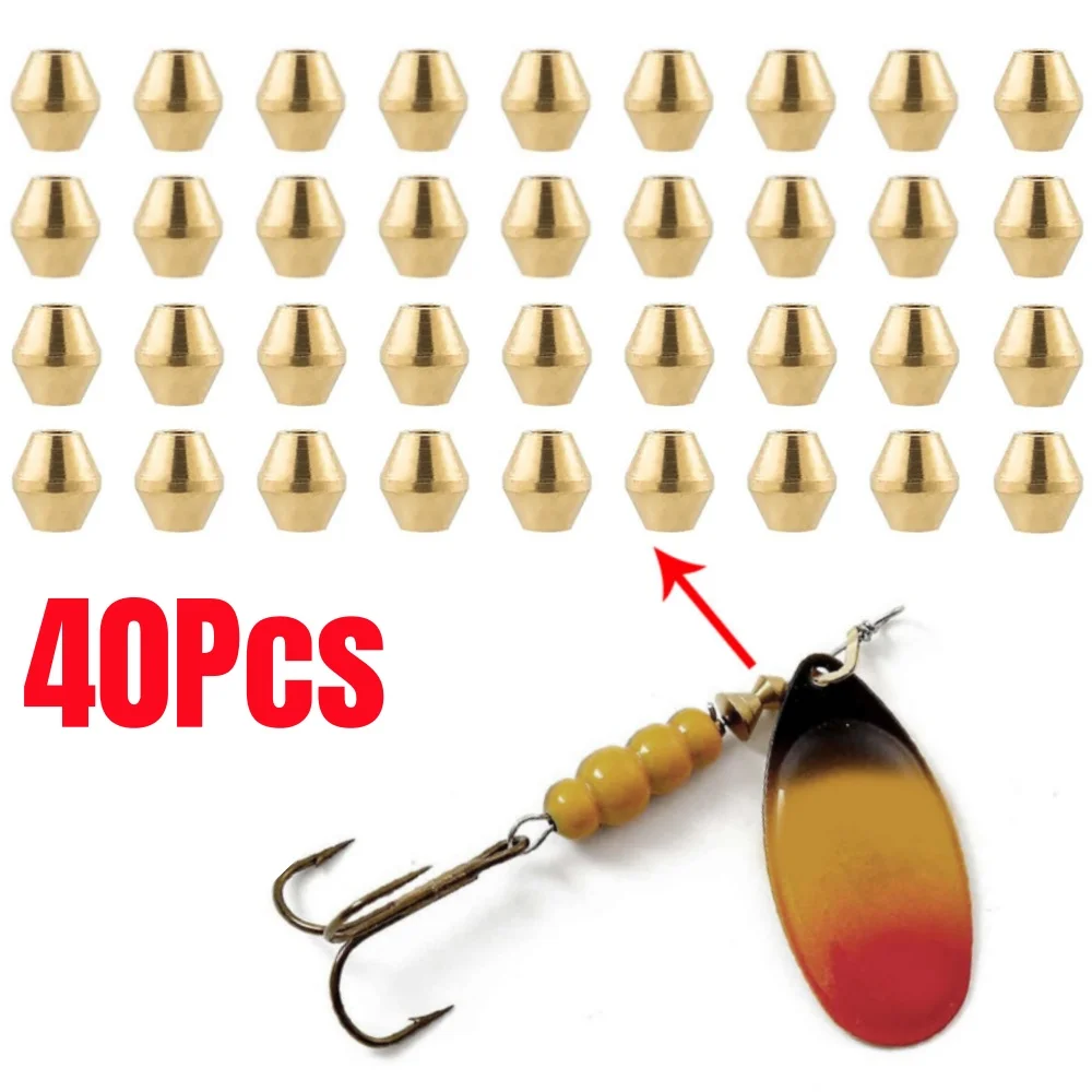 40 pçs diy isca de bronze grân - Fishing Lure Spinner avaliação e preço
