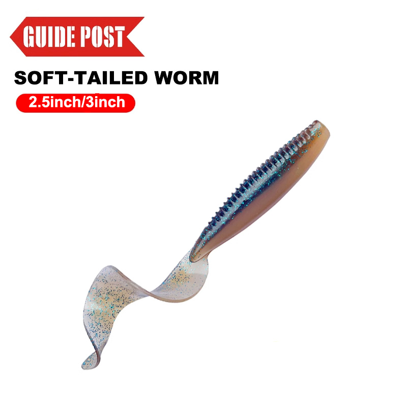 GUIA POST-Soft-tailed Worm Lur - Fishing Lure Soft Plastic avaliação e preço